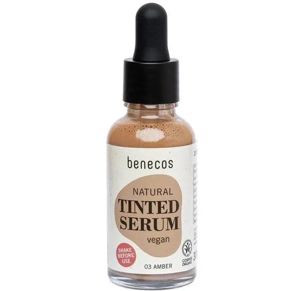 Benecos Био тониран серум за загоряла кожа - Benecos Natural Tinted Serum, нюанс 03 Amber, 30 мл