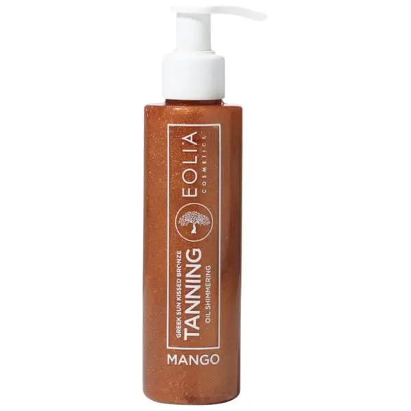 Eolia Cosmetics Блестящо плажно масло - Eolia Cosmetics Greek Sun Kissed Bronze Oil Shimmering Mango, 150 мл