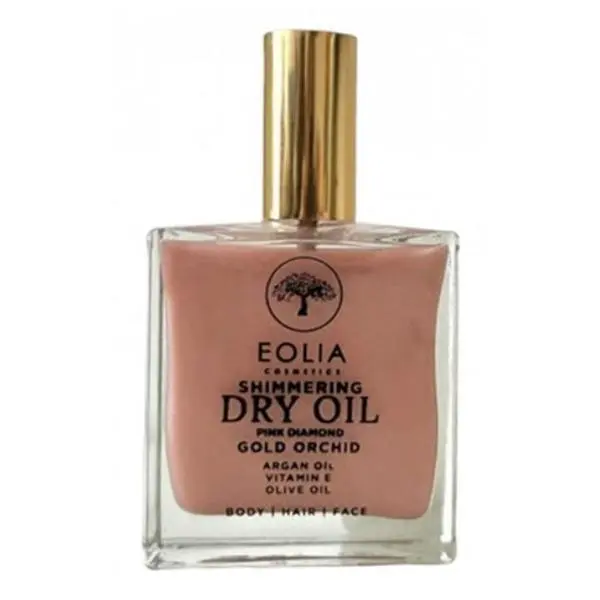 Eolia Cosmetics Блестящо сухо масло за тяло, лице и коса - Eolia Cosmetics Pink Diamond Gold Orchid, 100 мл