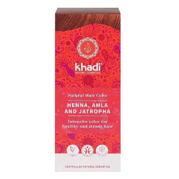 Khadi Боя за коса Henna cu Amla si Jatropha - червена, Khadi 100 гр