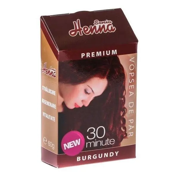 Henna Sonia Боя за коса Premium Henna Sonia, Бургундия, 60 г