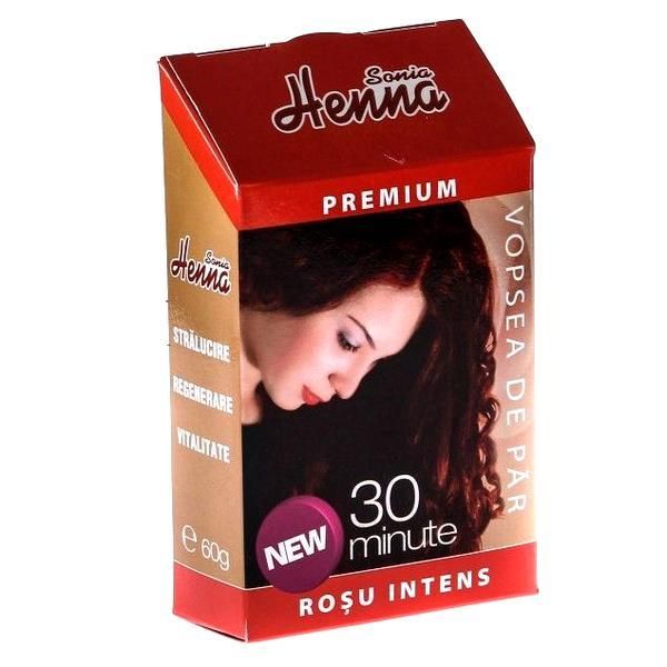 Henna Sonia Боя за коса Premium Henna Sonia, Интензивно червено, 60 г