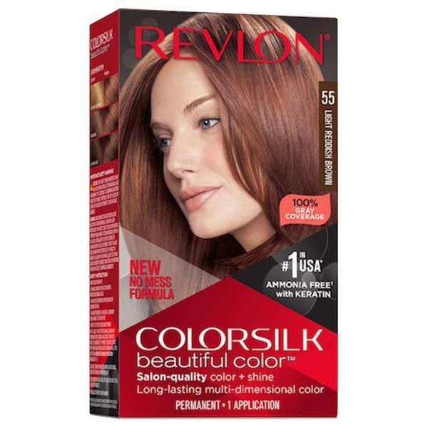 Colorsilk Боя за коса Revlon - Colorsilk, нюанс 55 Light Reddish Brown, 1 бр