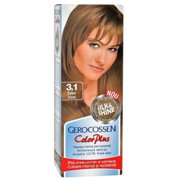 Gerocossen Боя за коса Silk&amp;Shine Gerocossen Color Plus, нюанс 3.1 Ирисиран сатен, 50 г