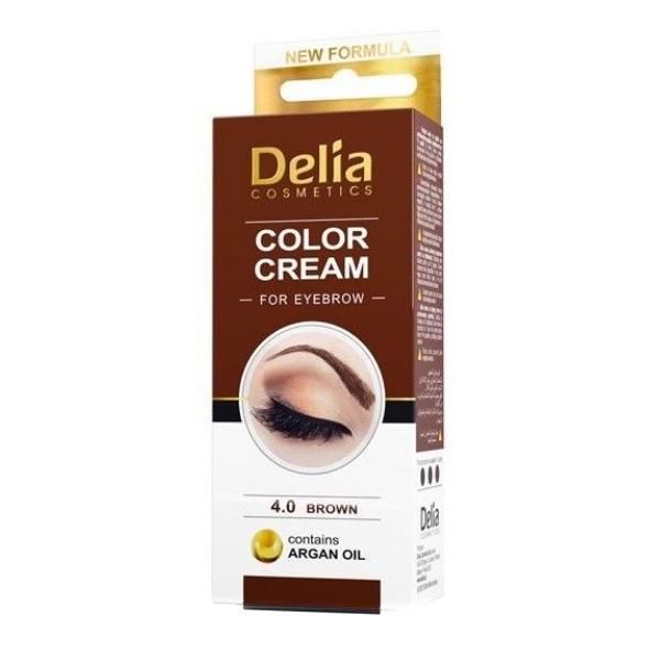 Delia Cosmetics Боя за вежди от арганово масло Delia Cosmetics, нюанс 4.0 Kафяво, 15мл