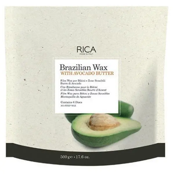 RICA Бразилски епилиращи восъчни дискове с масло от авокадо - RICA Brazilian Wax with Avocado Butter, 500г