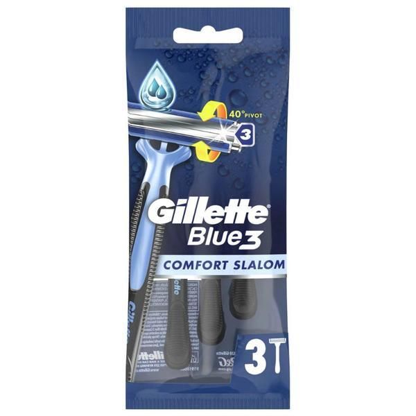 Gillette Бръснач с 3 ножчета - Gillette Blue 3 Comfort Slalom, 3 бр