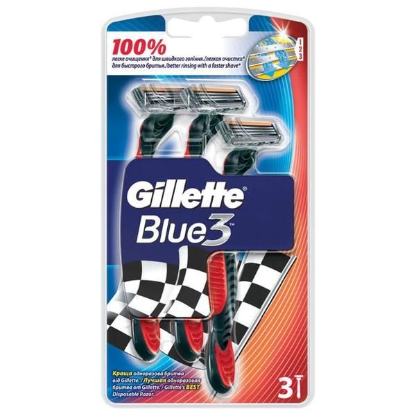 Gillette Бръснач с 3 ножчета - Gillette Blue 3 за еднократна употреба, 3 бр