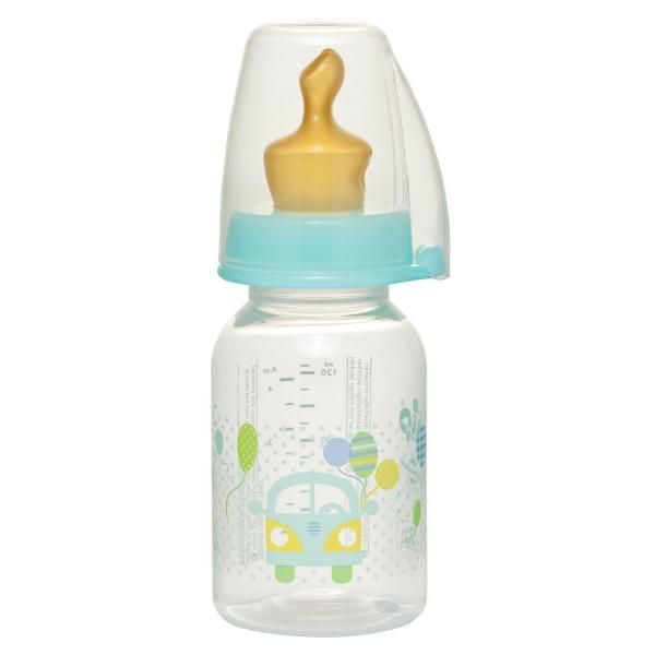 Nip Бутилка Унисекс PP с биберон латекс 35004, бр. 1, 125 мл
