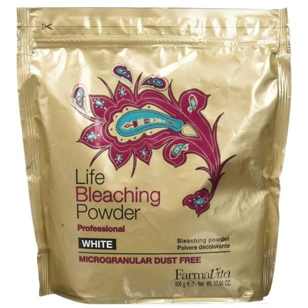 Farmavita Бял обезцветяващ прах 6 тона - FarmaVita Life Избелващ прах Professional White, 500 гр