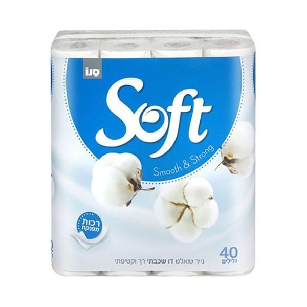 Sano Бяла тоалетна хартия 2 слоя без парфюм - Sano Soft Silk White Toilet Paper, 40 ролки