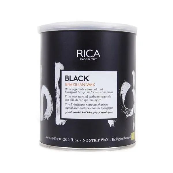 RICA Черен бразилски епилиращ восък за чувствителни зони - RICA Black Brazilian Wax, 800г