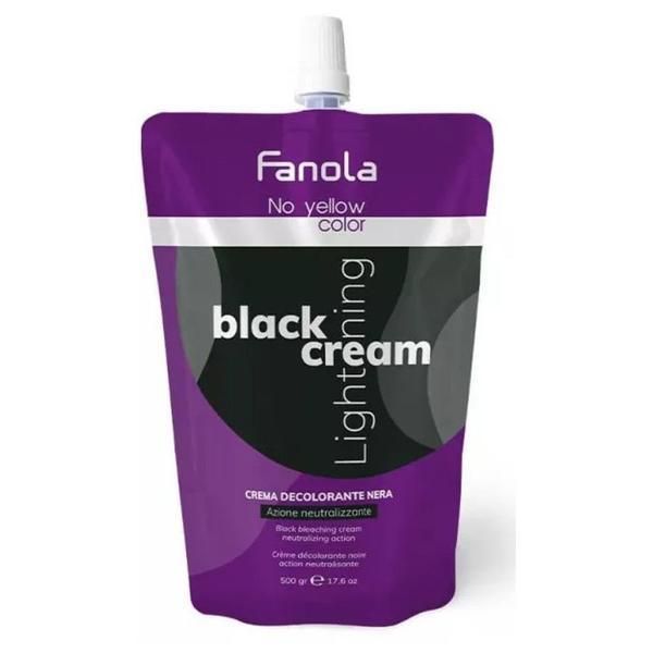 Fanola Черен изсветляващ крем с неутрализиращо действие - Fanola No Yellow Lightening Black Cream, 500 гр