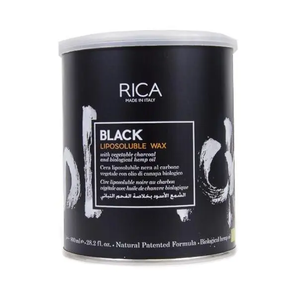 RICA Черен липоразтворим епилиращ восък - RICA Black Liposoluble Wax, 800мл