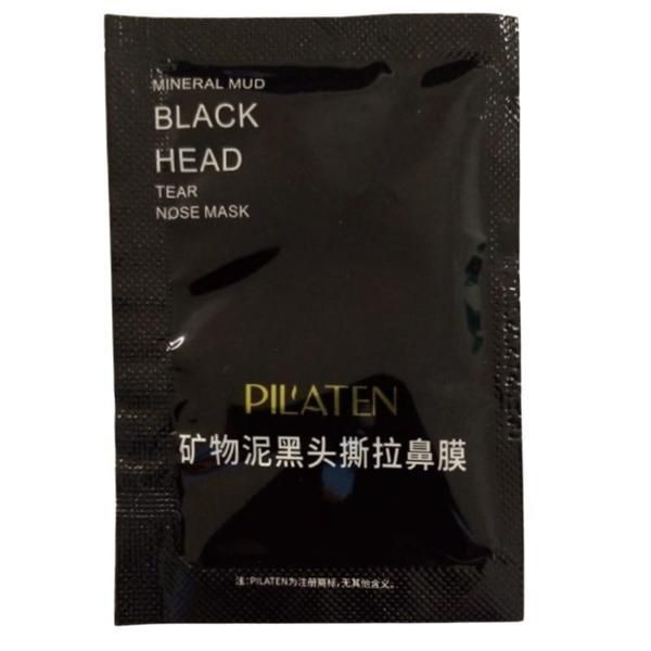 Pilaten Черна ексфолираща маска за лице - Pilaten Black Head Pore Strip, 6 гр