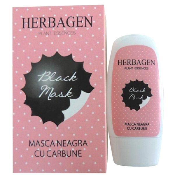 Herbagen Черна маска с въглен Herbagen, 50г