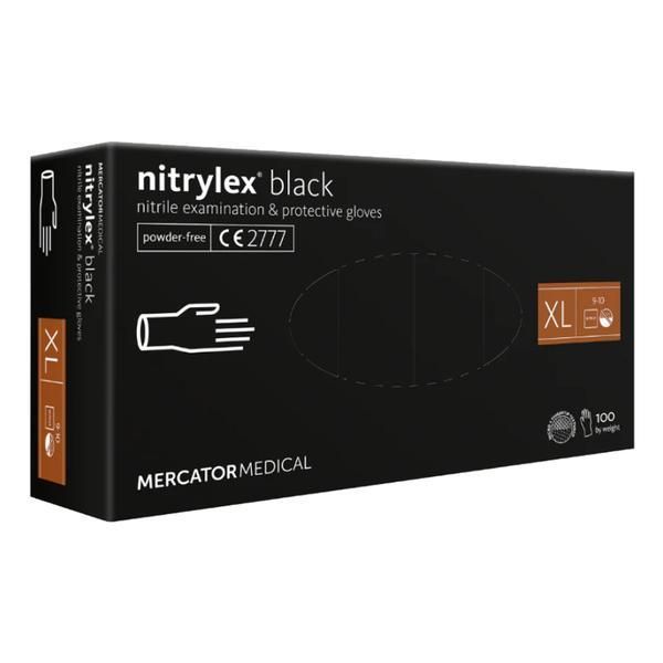 Nitrylex Черни ръкавици за преглед - Nitrylex Black Nitrile Examination &amp; Protective Gloves, размер XL, 100 бр