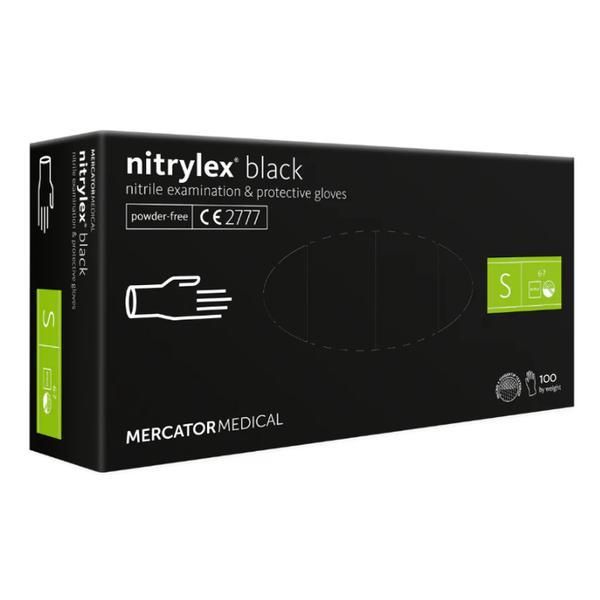 Nitrylex Черни ръкавици за преглед - Nitrylex, размер S, 100 бр