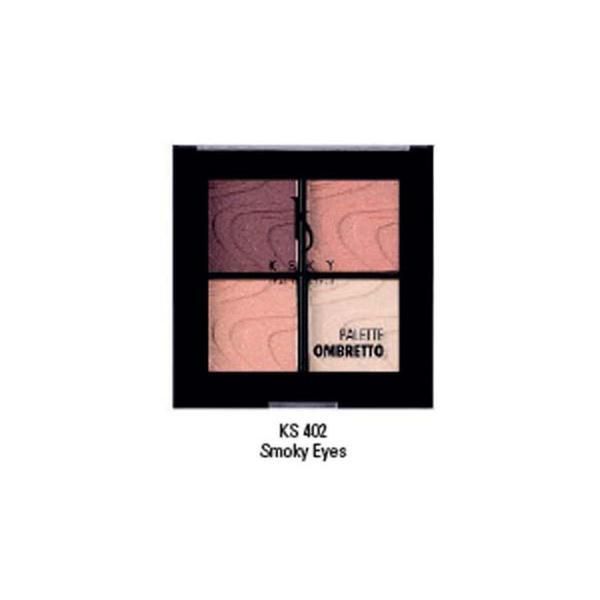Mareleva Четирицветна палитра сенки за очи KS4P Ombretto, нюанс KS 402 Smoky Eyes, KSky, 8 гр