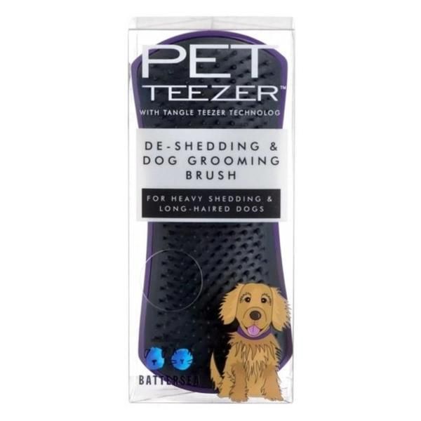 Tangle Teezer Четка за косми за домашни любимци - Tangle Teezer Pet De-Shedding &amp; Dog Grooming Brush, лилаво/сиво, 1 бр