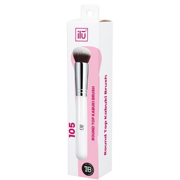 Ilu Четка за нанасяне на пудра Ilu Round Top Kabuki Brush, 1бр