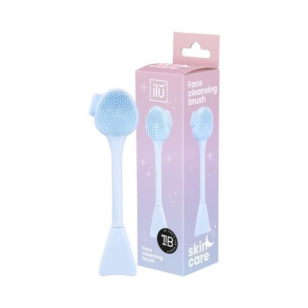 Ilu Четка за почистване и масаж на лице - Ilu Face Cleansing Brush, синя, 1 бр