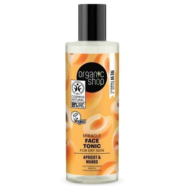 Organic Shop Чудотворен тоник за суха кожа с кайсия и манго Organic Shop, 150 мл
