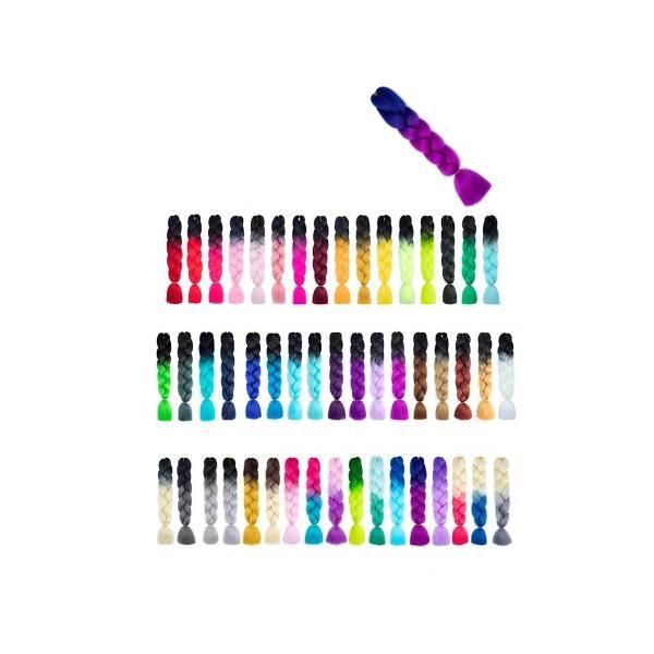 Lucy Style 2000 Цветни екстензии синьо-виолетови плитки Lucy Style 2000, 1 брой