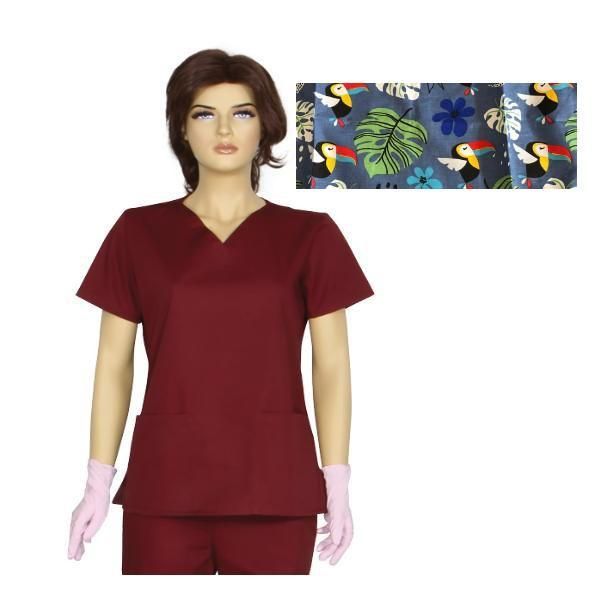 Prima Дамска класическа блуза с V яка, Prima, размер L