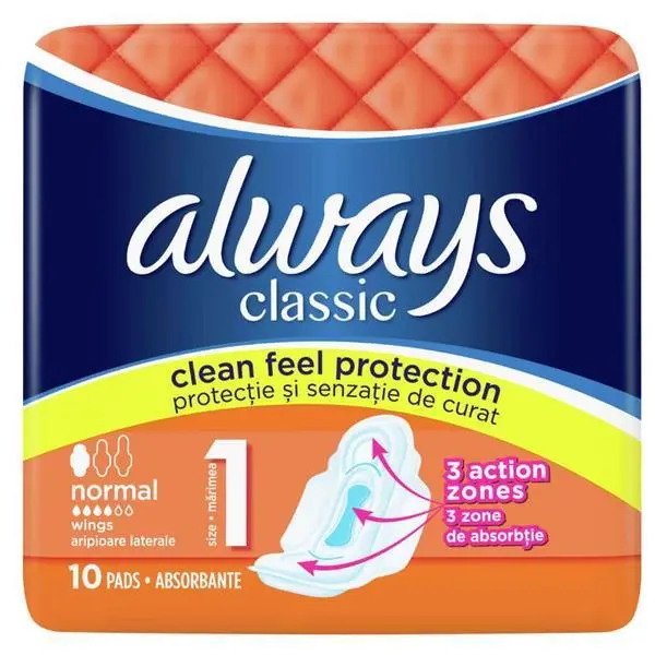 Always Дамски абсорбанти Always Classic Normal Plus, размер 1, 10 бр
