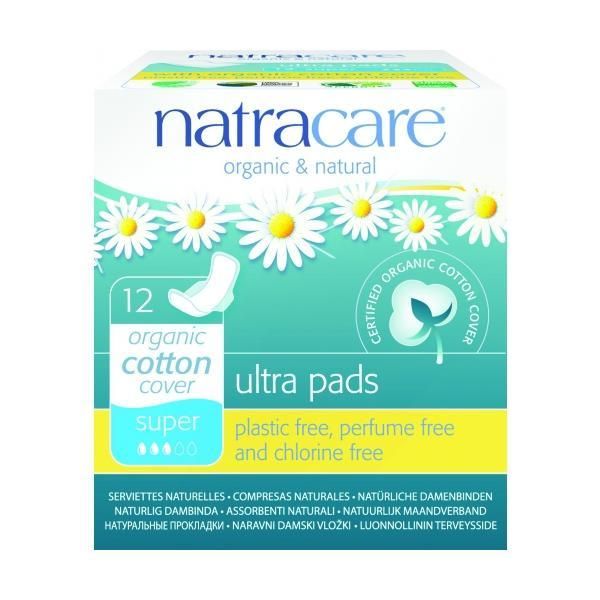 Natracare Дамски Превръзки с Крилца - Super - Natracare, 12 бр