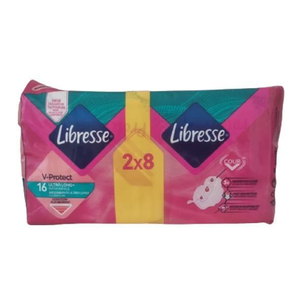 Libresse Дамски Превръзки Wing Absorbents - Libresse Ultra Long + with Wings, 16 бр