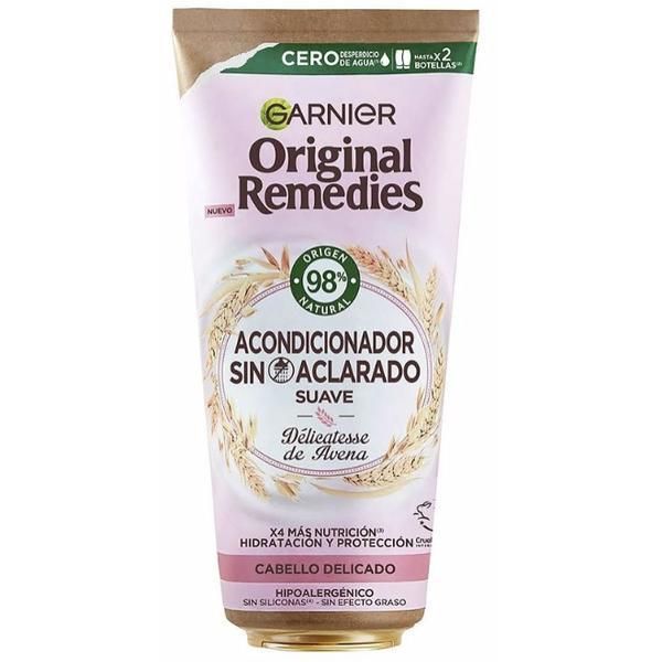 Garnier Деликатен балсам без измиване с овесени ядки и оризова сметана за чувствителна коса - Garnier Original Remedies Acondicionador Sin Aclarado Suave, 200 мл