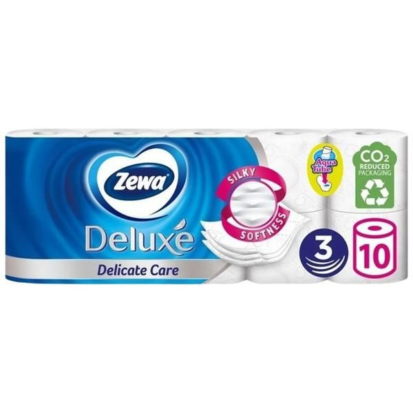 Zewa Деликатна 3-слойна тоалетна хартия - Zewa Deluxe Delicate Care, 10 ролки