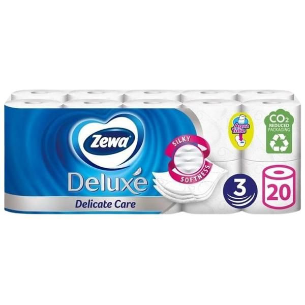 Zewa Деликатна 3-слойна тоалетна хартия - Zewa Deluxe Delicate Care, 20 ролки