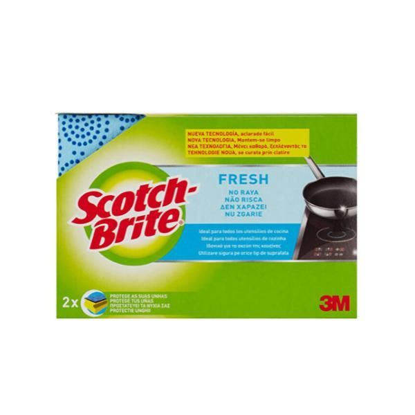 3M Деликатна гъба за съдове - 3M Scotch Brite Fresh, 2 бр