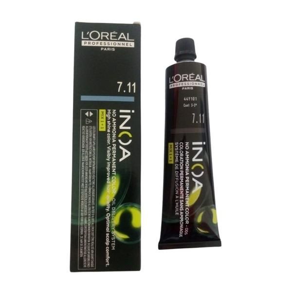 L'oreal Professionnel Деми-перманентна боя за коса Inoa 7.11High Resist Blondo Cendre Profond L&#039;Oreal Professionnel, 60 мл