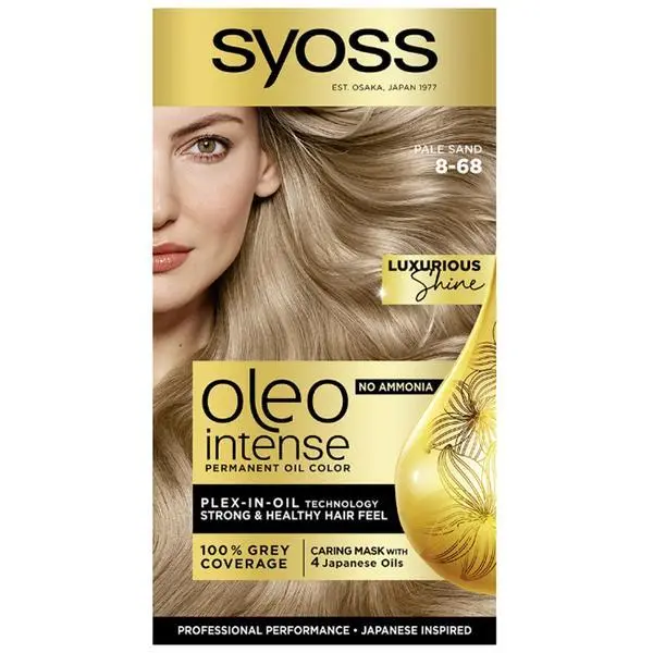 Syoss Деми-перманентна боя за коса - Syoss Professional Performance Oleo Intense Permanent Oil Color, нюанс 8-68 Светло пясъчно русо
