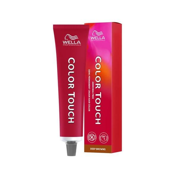 Wella Professionals Деми-перманентна боя за коса - Wella Professionals Color Touch, Deep Browns, Medium Brown Brown Intensive 4/77, 60 мл