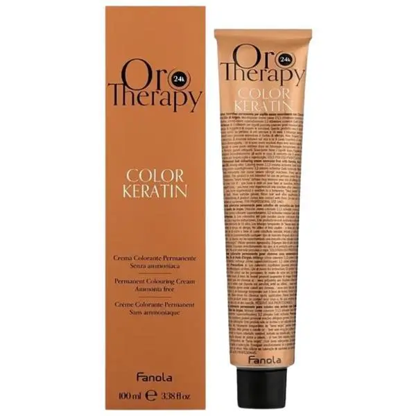 Oro Therapy Демиперманентна боя за коса - Fanola Oro Therapy Color Keratin Permanent Colouring Cream, нюанс 6.13 Тъмно русо бежово, 100 мл