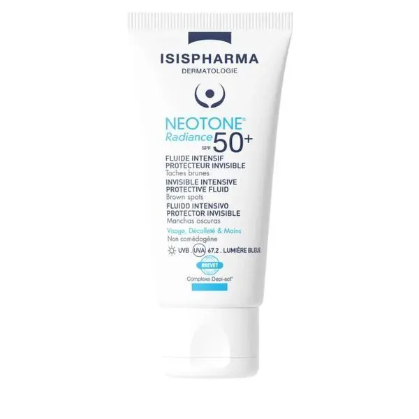 Isispharma Депигментиращ крем с фотозащита - Isispharma NeoTone Radiance SPF 50+ Fluide Intensif Protecteur Invisible, 30 мл