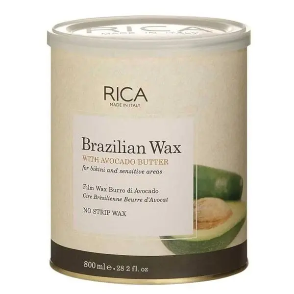 RICA Депилаторен восък с масло от авокадо - Rica Brazilian Wax With Avocado Butter For Bikini and Sensitive Zones, 800 гр