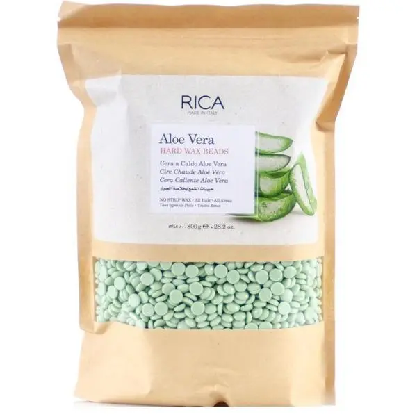 RICA Депилаторни восъчни гранули - Rica Aloe Vera Hard Wax Beads, 800 гр