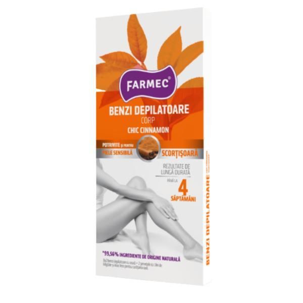 Farmec Депилиращи ленти за тяло с канела Charmec Chic Cinnamon, Farmec 16бр