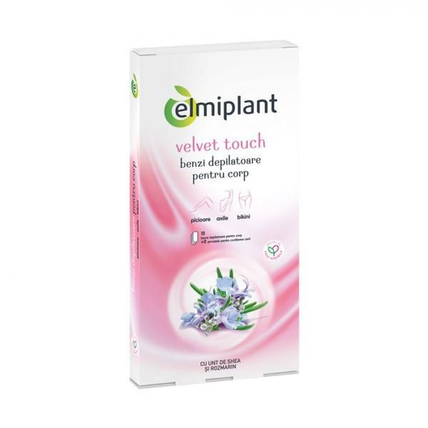 Elmiplant Депилиращи ленти за тяло с масло от ший и розмарин - Elmiplant Velvet Touch - 12 бр