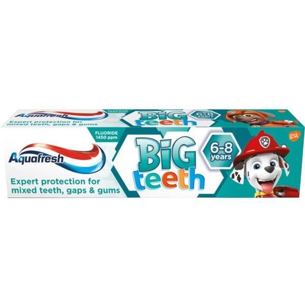 Gsk Детска паста за зъби Aquafresh Big Teeth Toothpaste for 6-8 години GSK, 50 мл