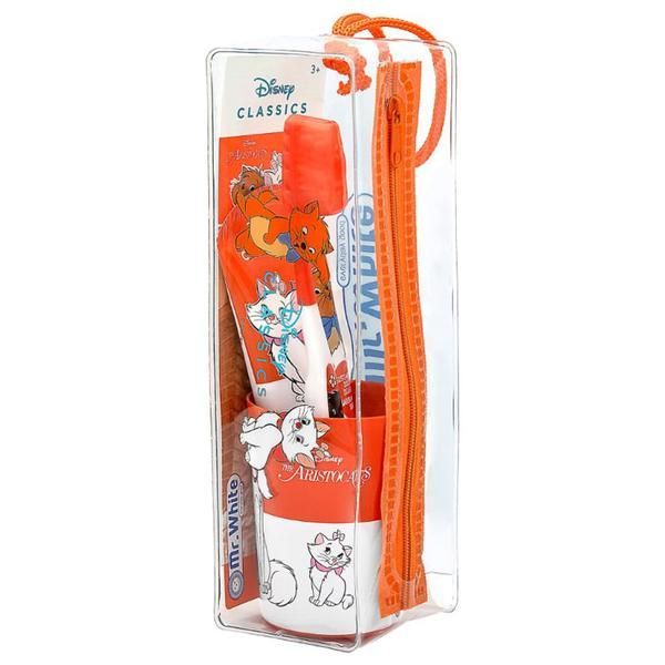 Mr. White Детски комплект за дентална хигиена Arstocats с чанта, Mr. White - Disney Classic, Rolly Brush S.R.L., 1 комплект