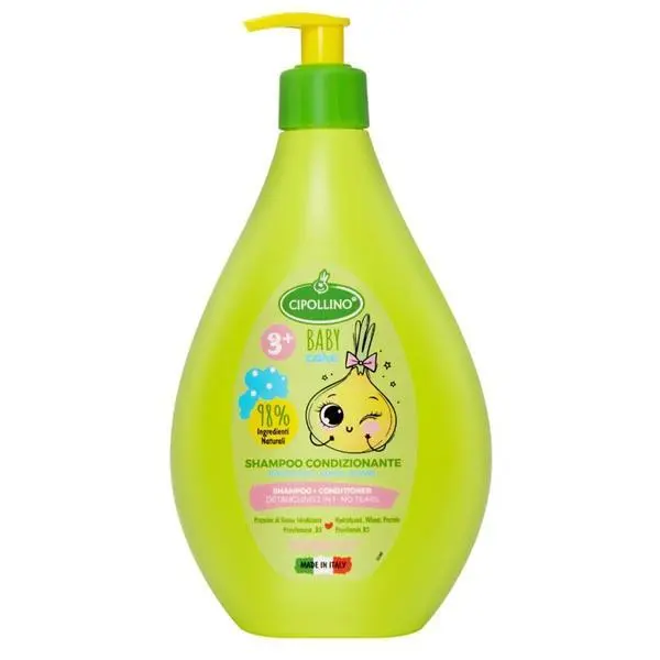 Cipollino Детски шампоан и балсам - Cipollino Baby Care 2 в 1 Detangling, 3+ години, 400 мл