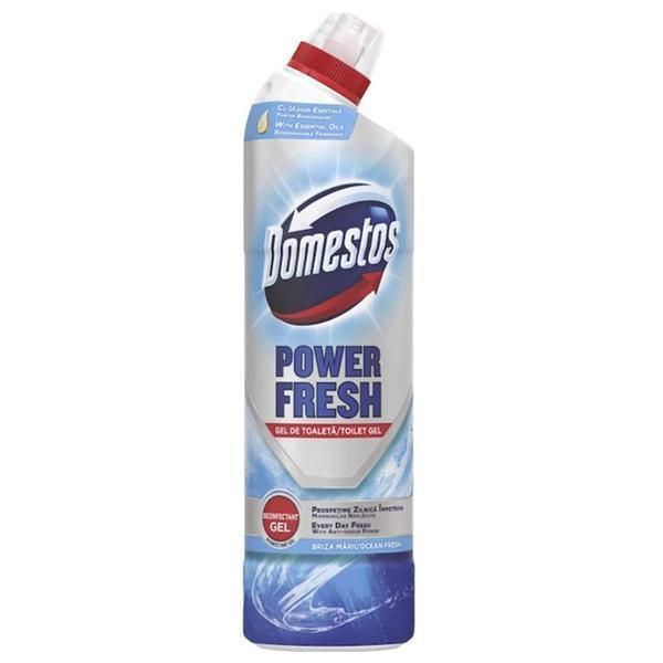Domestos Дезинфекционен гел за тоалетна - Domestos Power Fresh Toilet Cleaner Ocean Fresh, 700 мл