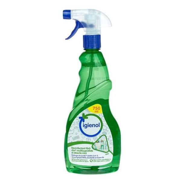 Interstar Дезинфекционен препарат за различни повърхности и малки предмети без хлор - Igienol, аромат на ябълка, 750 мл